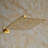 Juno Gold Square Widespread Contemporary 8 Inches Bathroom Shower with Hand-Held Shower