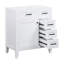 Meuble-lavabo moderne 30 po - blanc avec options de tiroir en bois d'hévéa massif et conception élégante-91592365