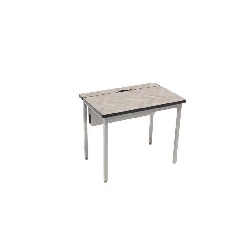 Rectangle Flip Top Training Table with Cable Management, 29" H x 48" W x 30" D
