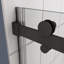 Porte de douche en verre, porte coulissante, avec verre trempé de 5/16 po et finition noir mat