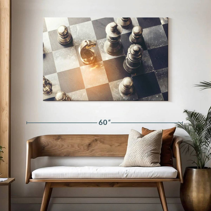 Senne Chess Knight Aglow, H 32 po x l 48 po