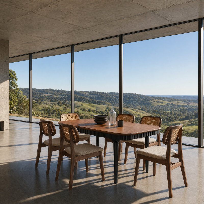 Ensemble de salle à manger 7 pièces Havenwood, 6, Walnut