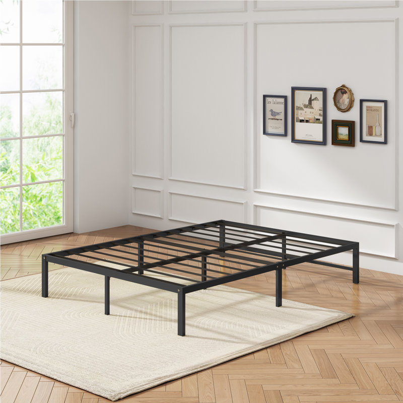 Metal Platform Bed Frame, Black, Queen