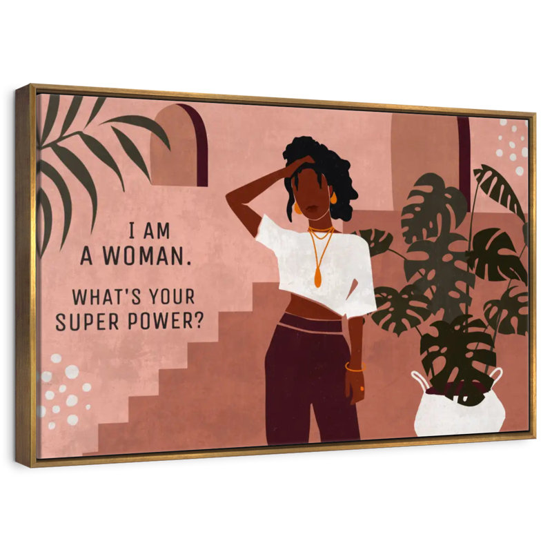 I Am A Woman II, 25 po x 17 po, Cadre flottant doré