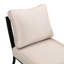 Torpoint Powder Coated Steel Outdoor Armless Lounge Chair with Cushions
