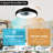 Modern Black 6-speed Led Ceiling Fan With Light, Dimmable  & Remote Control For Bedroom