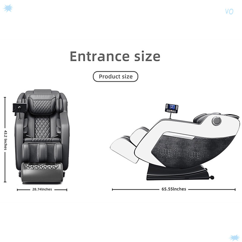 Fauteuil de massage, fauteuil inclinable Zero Gravity, chauffage des hanches, massage des pieds et système de massage pneumatique pour le bureau à domicile