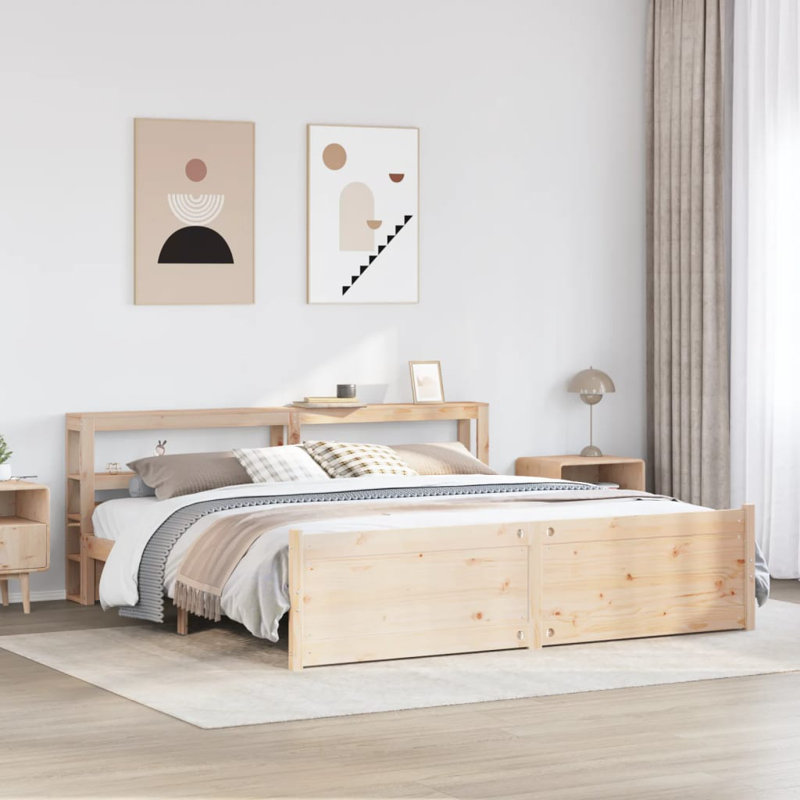 Bed Frame With Headboard Without Mattress, Super King (6')