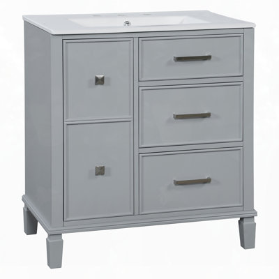 Armoire en MDF avec pieds en bois massif