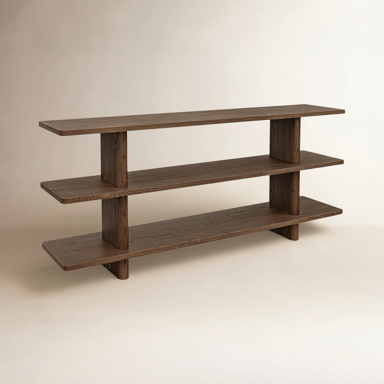 Andre 70" Oak Bookcase, Brown