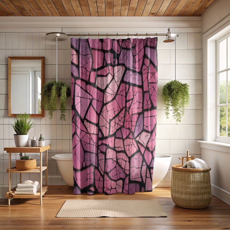 Fractured Shards - Rideau de douche Premium, H 74 po x l 71 po