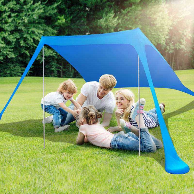 Tente de plage pour 4 à 6 personnes avec sac de transport 6,5 x 6,5 x 4,9 pi