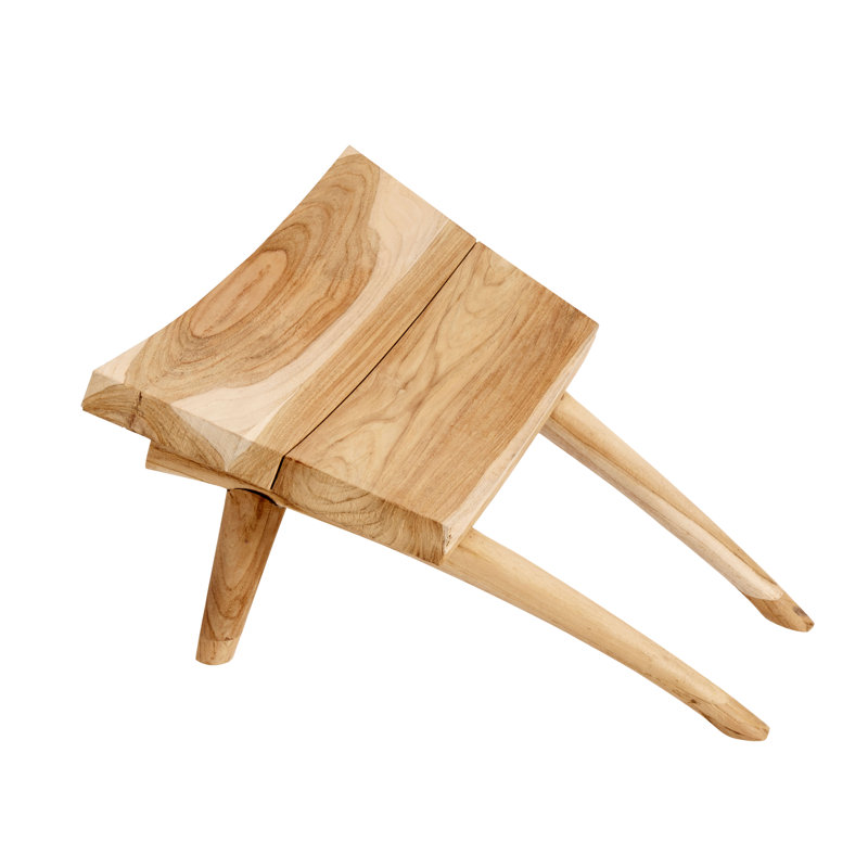 Tabouret d'appoint en bois massif Stiner