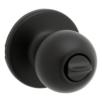 Polo Bed/Bath Knob in Matte Black
