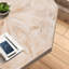 Table basse en bois octogonale rétro avec patchwork artisanal 30 pouces-503244890