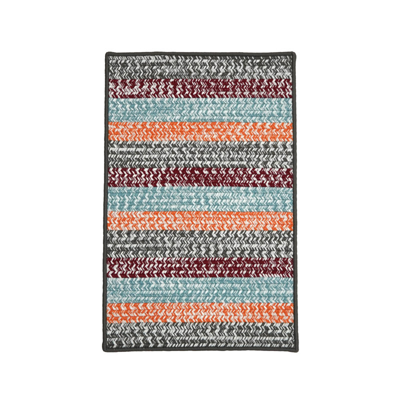 Tapis intérieur / extérieur rectangulaire en polypropylène tressé à la machine Mattalyn, Rectangle 8 pi x 11 pi