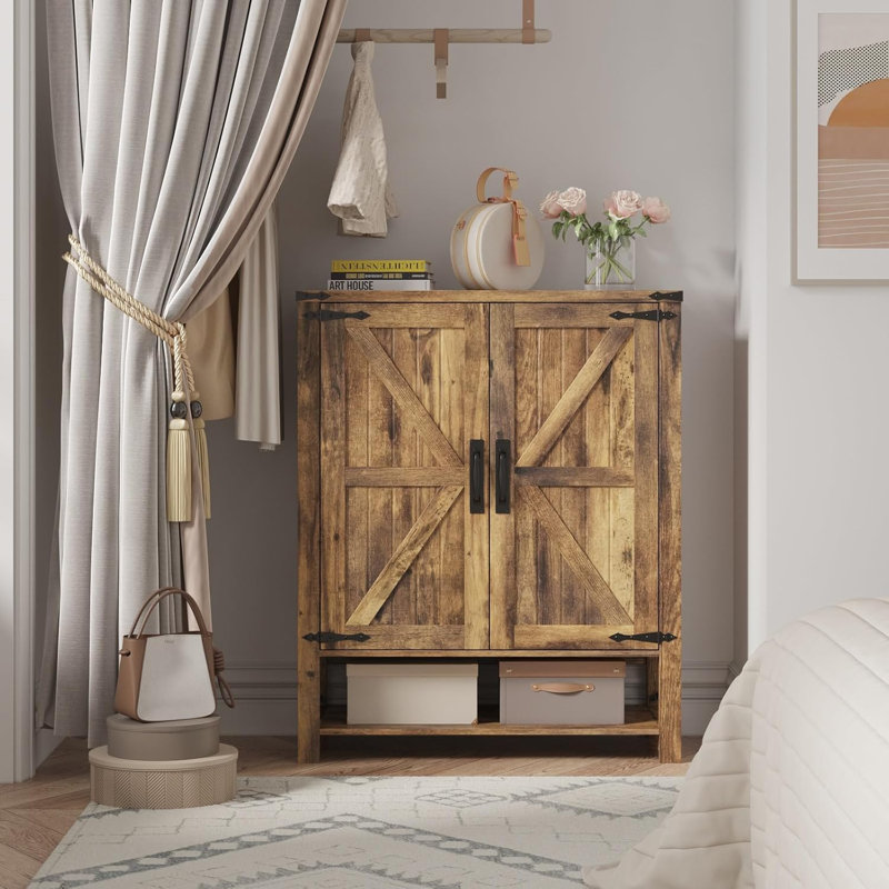 Armoire de rangement à chaussures à 6 niveaux Farmhouse, Brun