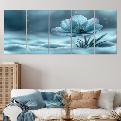 Monochrome Snowdrop Flowers In Winter I - Snowdrops Wall Art Set