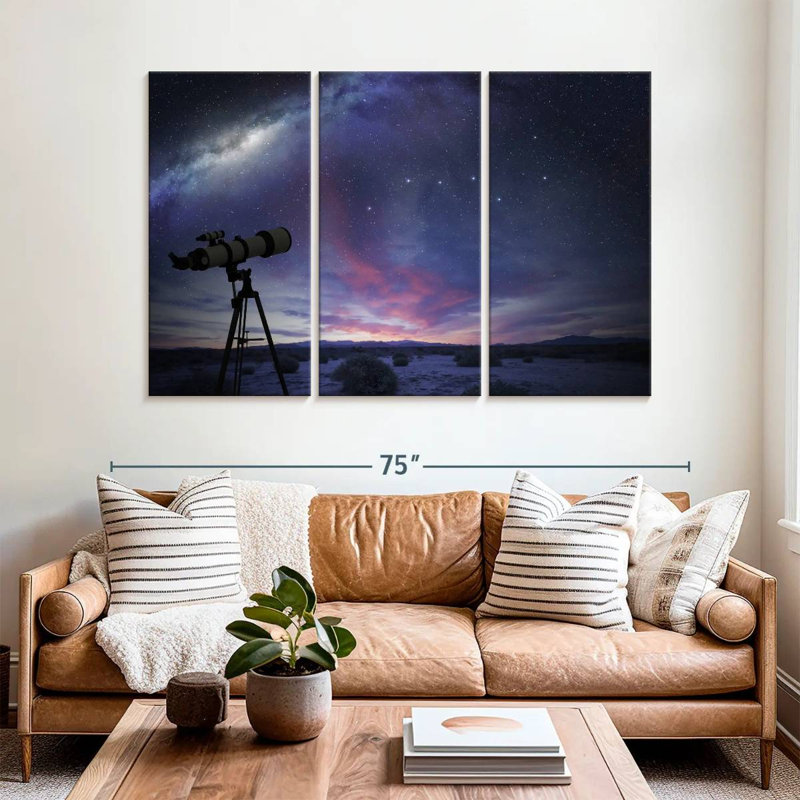 Oberle Observing The Milky Way And Stars, 42" H x 65" W