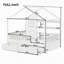 Lit de plancher en forme de maison avec rangement et rideaux-945247398-945247401