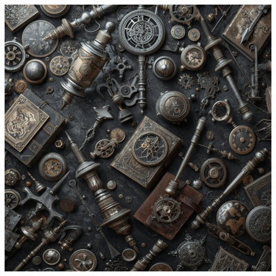 Couvre-lit matelassé Steampunk Gears Clocks