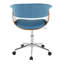 Chaise de bureau rétro Mid-Century moderne en métal, bois et tissu-1541665937-1541665938-1541665941