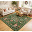 Tapis de Noël bohème vintage, tapis de forêt de Noël, tapis de chambre, tapis de sol rétro pour salon-2071800547-2071800550