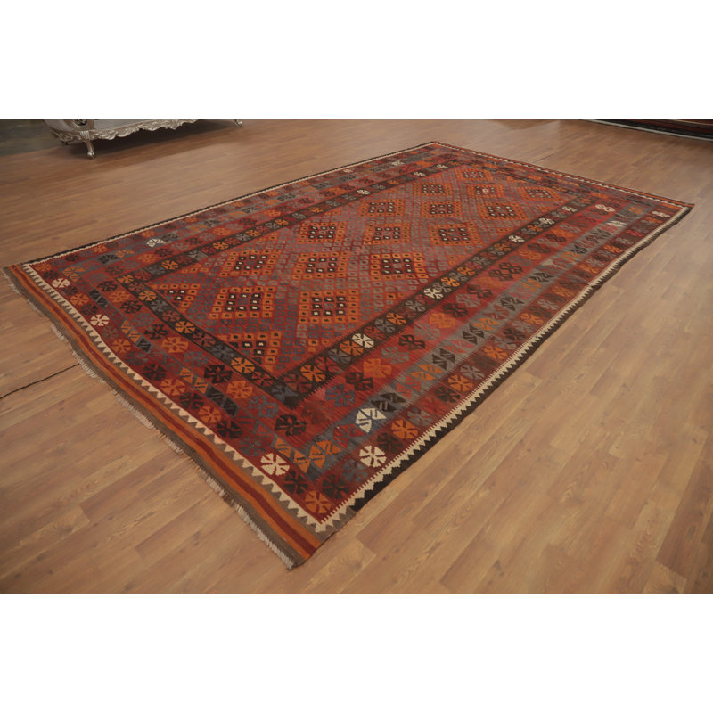 Tapis géométrique kilim 8 x 13