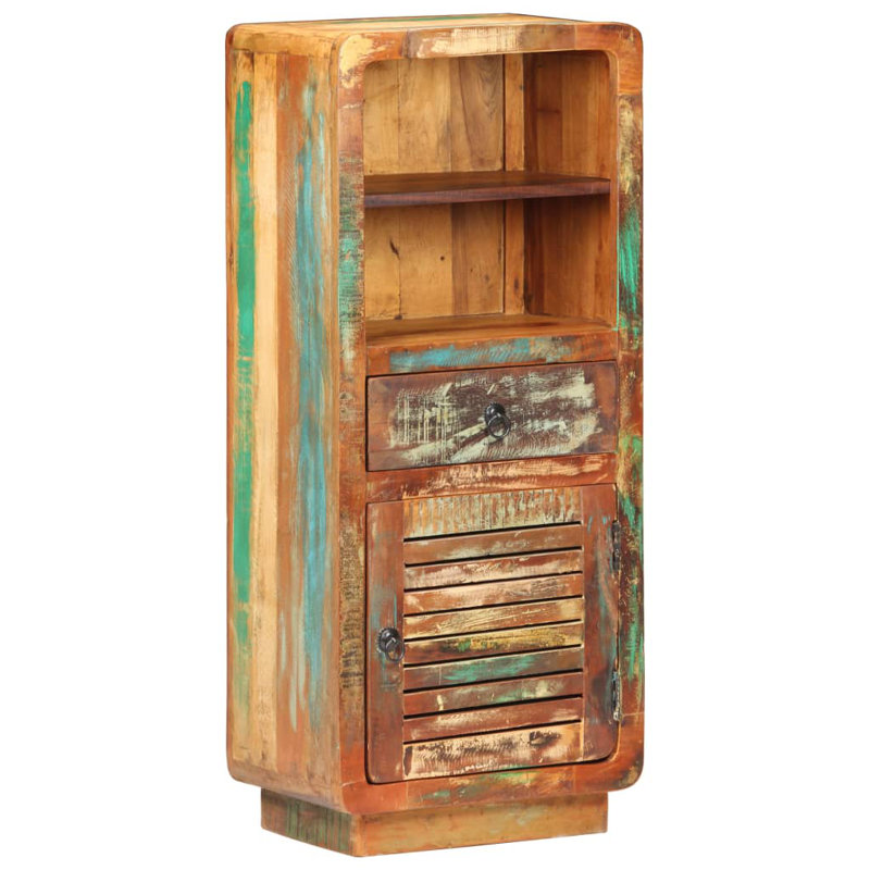Monarrez 45cm Solid Wood Sideboard, Brown/Green/Blue