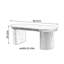 Table de salle à manger elliptique en bois de frêne avec tiroirs-659452010