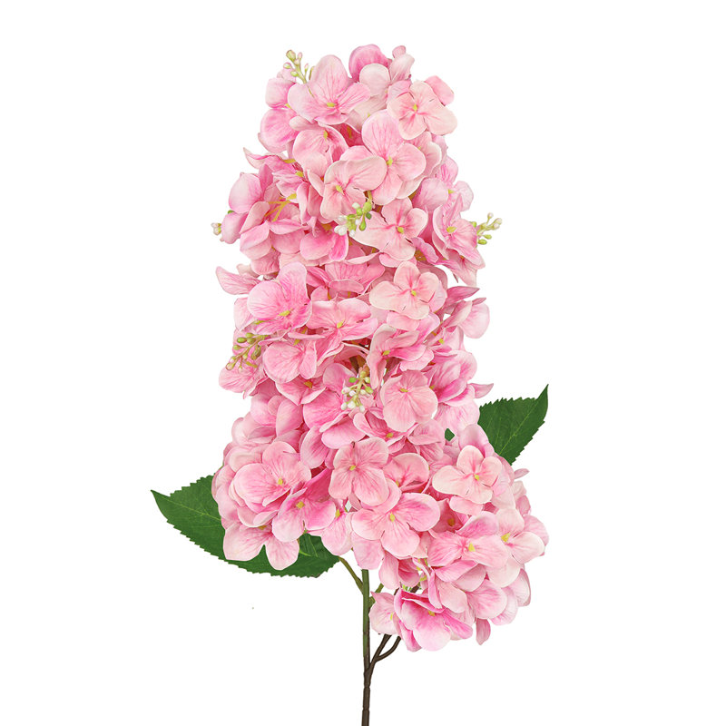 Tige de fleur d'hortensia artificielle, Rose