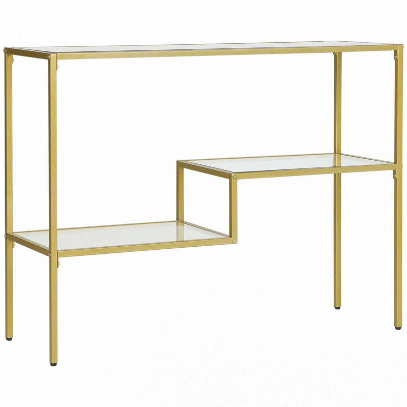 39" Tempered Glass Behind Sofa Table,Console Table