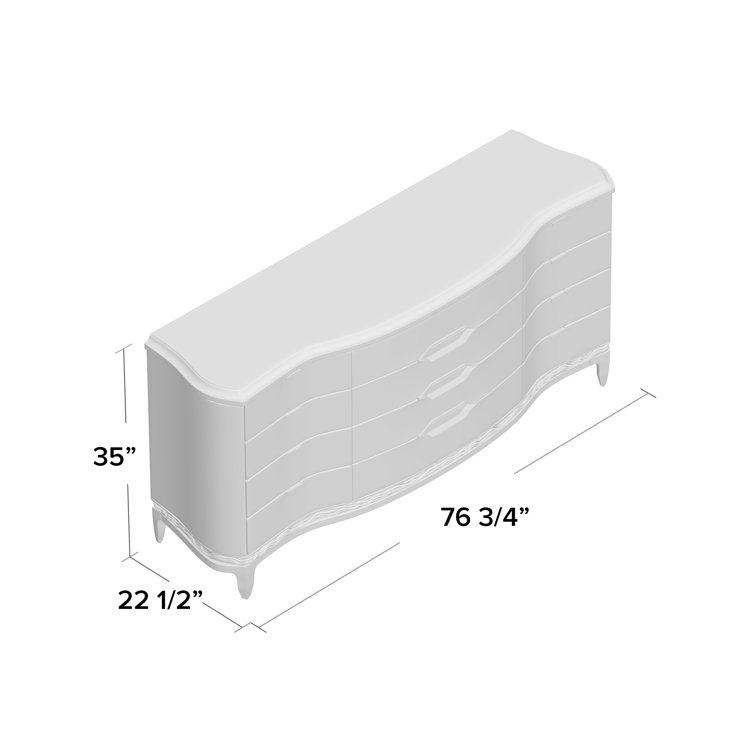 Adela 76.75'' W 12 - Drawer Dresser