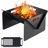 Portable 18'' Fire Pit Grill with Grate for Camping