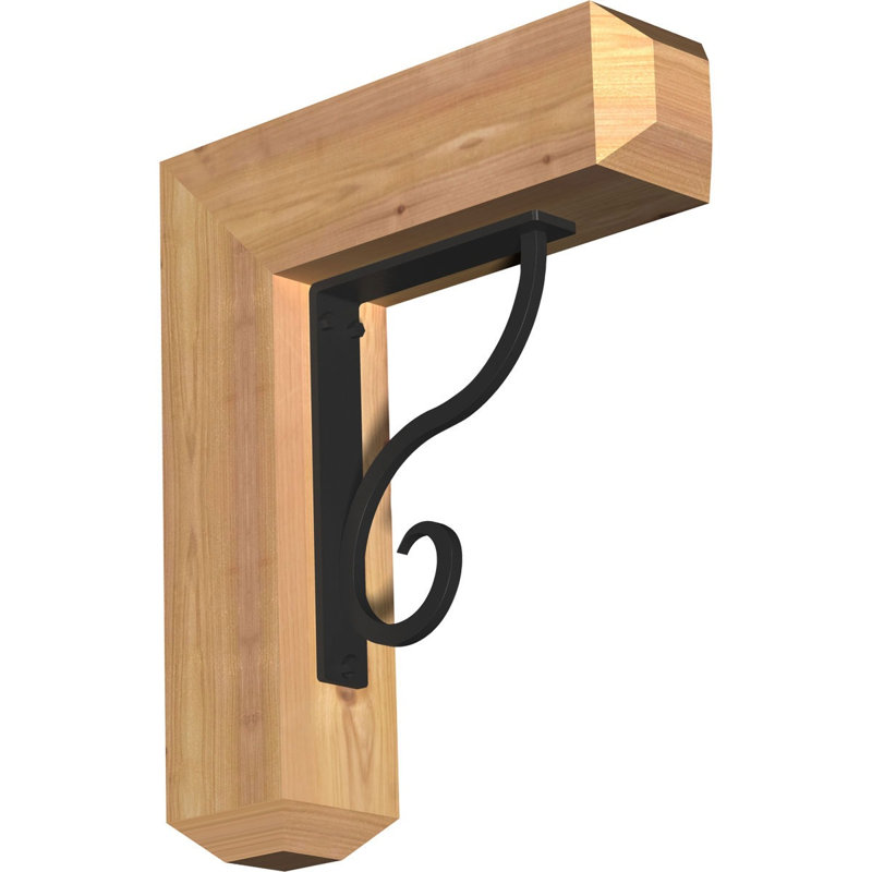 Support simple Ironcrest de 4 po Ashford, H 18 po x P 15 1/2 po, Cèdre rouge de l'Ouest l 4 po x T 4 po (sciage br