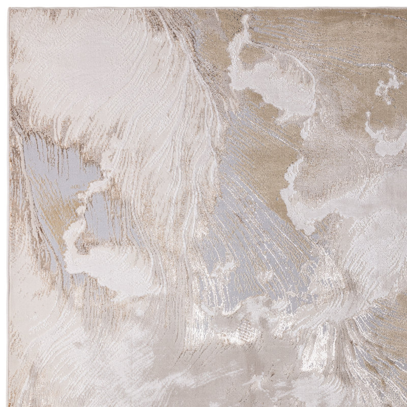 Aurora AU23 Etch Beige Area Rug, Rectangle 120 x 170 cm