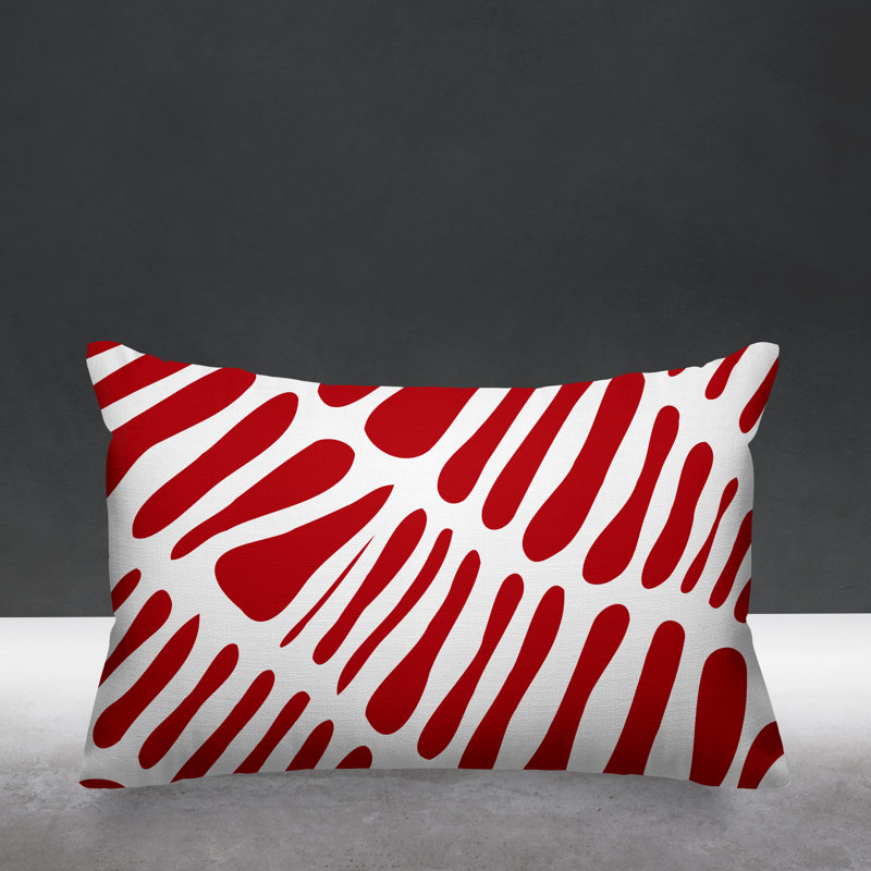 Housse de coussin rectangulaire et insert Locke Tribal, Rouge