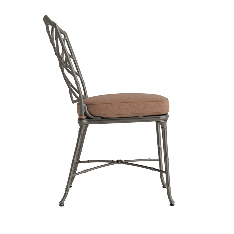 Outdoor Dining Side Chair, Brown, Fusion Clay, Mica