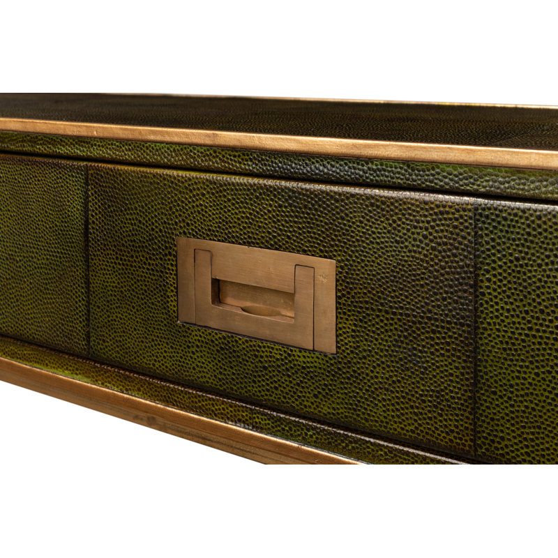 Shagreen 64'' Console Table, Green