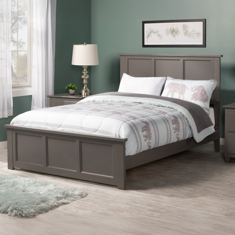 Marshallville Solid Wood Low Profile Platform Bed with Matching Footboard, Full / Double, Espresso