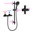 Heile Black Thermostatic Shower with Round Handheld Shower Head