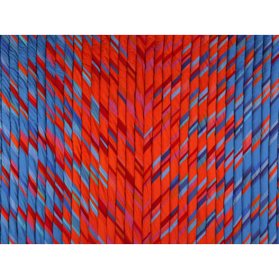 Marriage Of Blue And Orange Print by Judith Larzelere