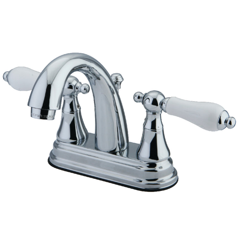 Robinet pour salle de bain avec ensemble de drain central à Elizabeth, Chrome poli