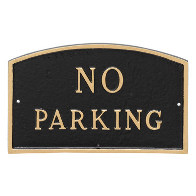 No Parking Plaque Sign