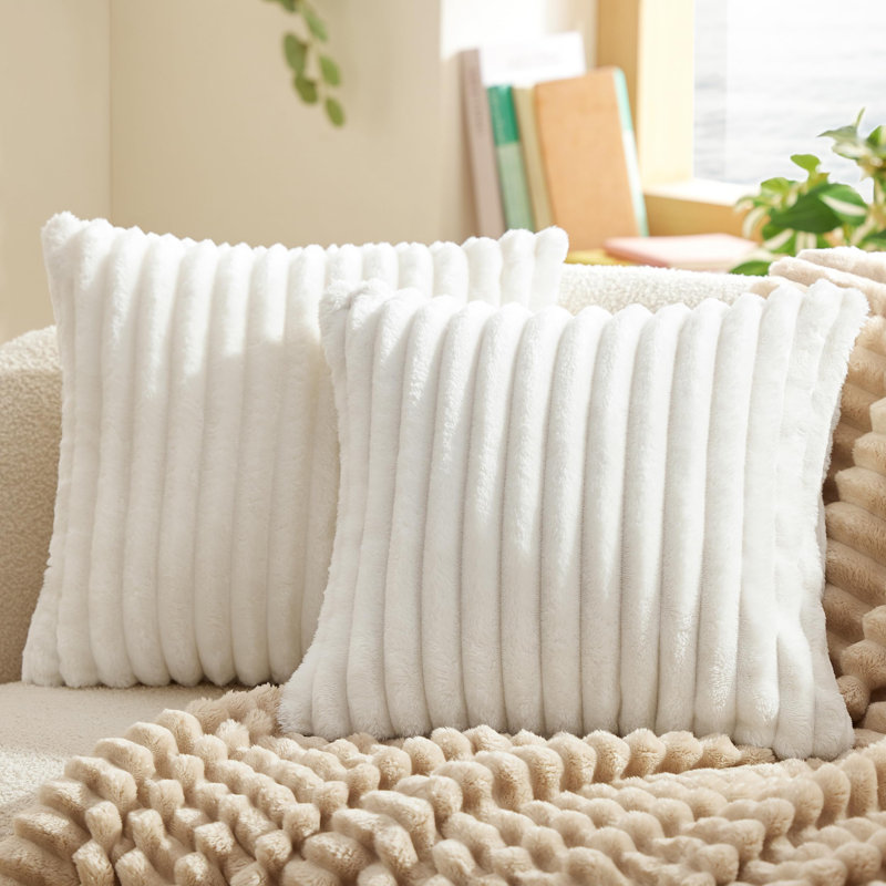 Bedsure Striped Throw Pillow Covers, Blue
