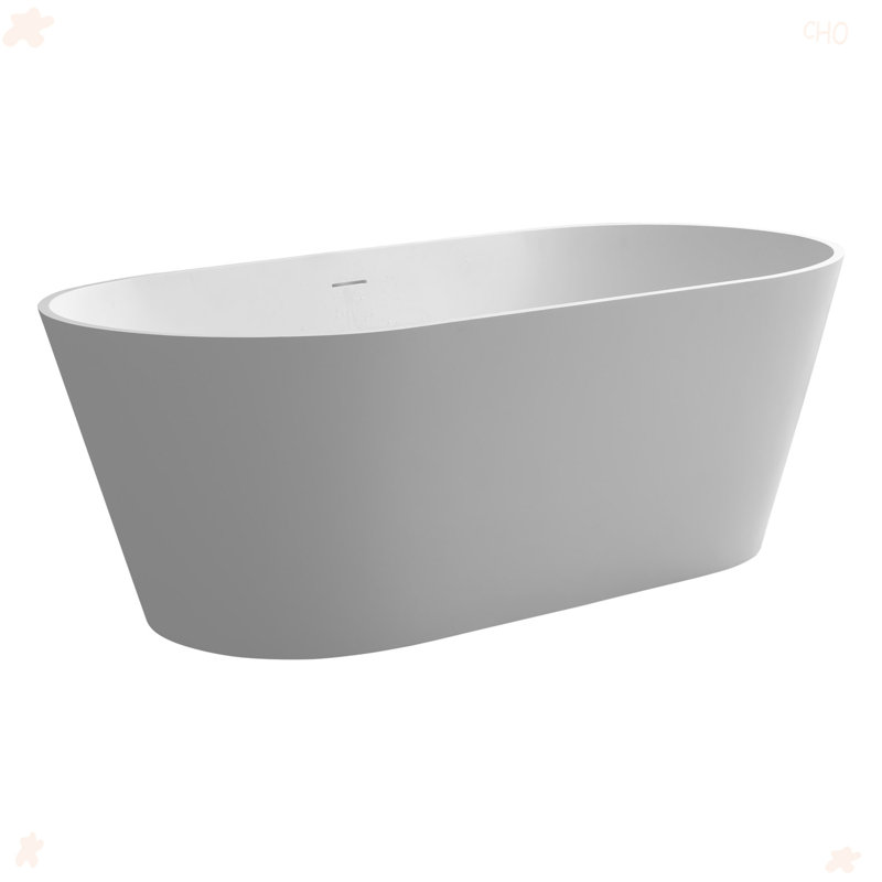 63" Solid Surface Soaking Bathtub