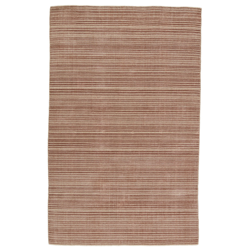 Tapis brun clair / beige fait à la main Elma, Rectangle de 10 pi x 14 pi