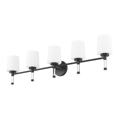 Meuble-lavabo noir mat 5 lumières Henri