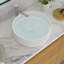 Lavabo de salle de bain rond en céramique 16 po GhomeG-107120766