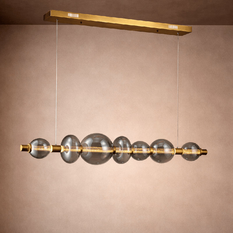 Lustre linéaire à DEL Modulon, Doré / fumée